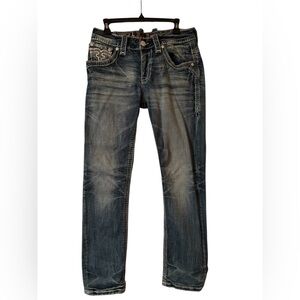 Rock Revival Bisque Slim Straight Jeans